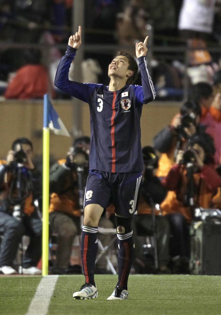 Tak. Takahiro Ogihara jubler efter målet til 1-0. 