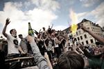 Flamme. Sankt Hans Torv på Nørrebro til Distortion sidste år. Alle store gader og veje på Nørrebro var tætpakket af mennesker på andendagen af gadefestivalen. 