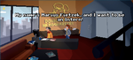arbejdsomt. Første scene i den spilbare jobansøgning 'The Applicant' er taget direkte fra starten på det første 'Secret of Monkey Island'. 