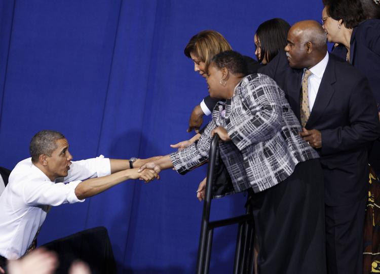 VALGKAMP. Barack Obama ved endnu ikke, hvilken republikaner han står over for ved efterårets præsidentvalg. 