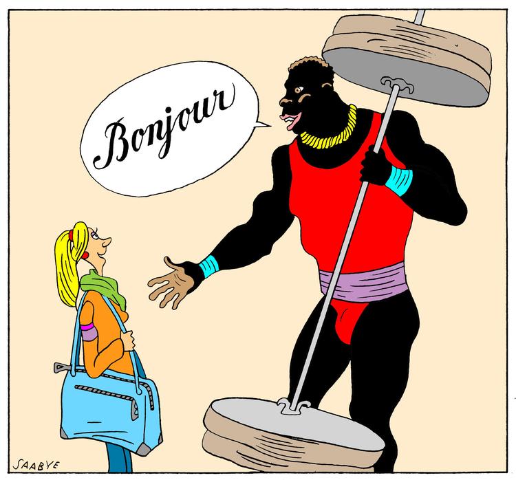 Fransk. Måske lever Frankrig slet ikke op til alle de fordomme vi danskere har om landet. Forfatteren Lotte Garbers er just ankommet til landet.Tegning: Jørgen Saabye 