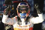 Sådan! Jenson Button jubler, efter at han vandt Formel 1-sæsonens første løb i Melbourne i Australien. 