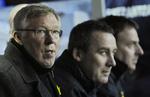 målsætning. Det engelske mesterskab er sidste chance for Manchester Uniteds manager, Alex Ferguson, (tv.) og hans assistent Rene Meulensteen. 