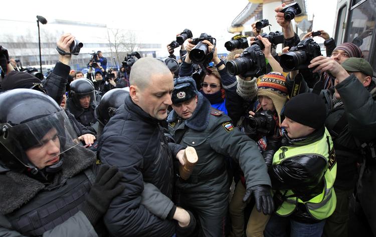 Taget. Sergei Udaltsov var en af de oppositionsledere, som blev anholdt i dag. 