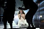 Generalprøve. 'X Factor'-deltageren Line sang også nummeret 'Skyscraper' under generalprøven. 