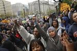 Protest. Indbyggere i Washington samledes tidligere idag for at demonstrere for anholdelse af manden, der dræbte 17-årige Trayvon Martin. Foto: Jacquelyn Martin/AP 