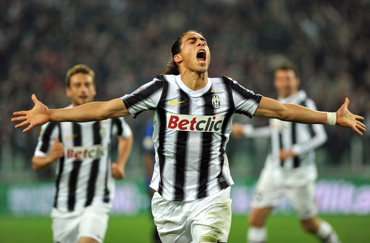 Mål. Juventus' Jose Martin Caceres jubler efter sin scoring. 