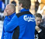 Exit? Clausen (t.v.) og OB-holdet indledte sæsonen med at vise gode gode takter og spille sig i Europa League. 
