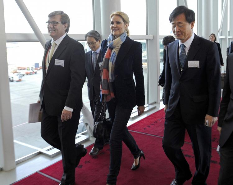 ankommet. Den danske statsminister, Helle Thorning-Schmidt, ankom til Incheon Lufthavnen i Sydkorea tidligere i dag. 