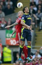 Krumtap? Skrtel har fungeret som Liverpools forsvarschef, siden Daniel Agger blev skadet i slutningen af februar. Siden har Liverpool tabte fire af seks kampe. 