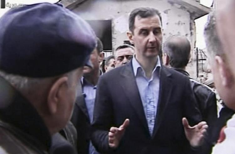 Den syriske præsident Bashar al-Assad besøgte forleden kvarteret Baba Amr i byen Homs, der tidligere var en højborg for oprørerne. 
