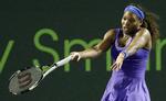 SLået. Det var første gang i fire forsøg, at Wozniacki formåede at besejre Serena Williams. Storesøster Venus har Wozniacki dog aldrig besejret, men hun er en mulig finalemodstander i Miami. 