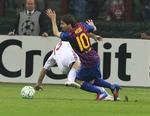 nulløsning. Det blev ikke til nye rekorder for Lionel Messi i kampen mellem Barcelona og Milan. Kampen blev en hektisk, men også rodet affære. 