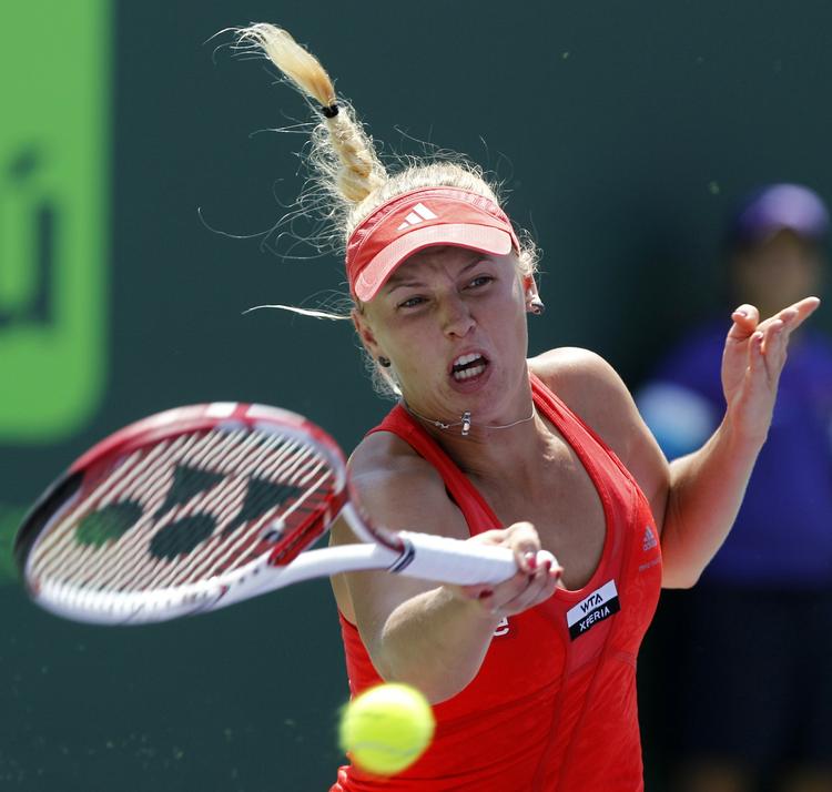 hårrejsende. Utilfredsheden med den sidste bold gjorde Caroline Wozniacki ekstremt skuffet. 