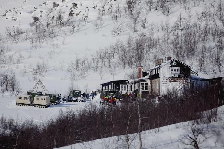 Ulykkessted. Kebnekaise er et smukt område, men vejret kan være barsk. 