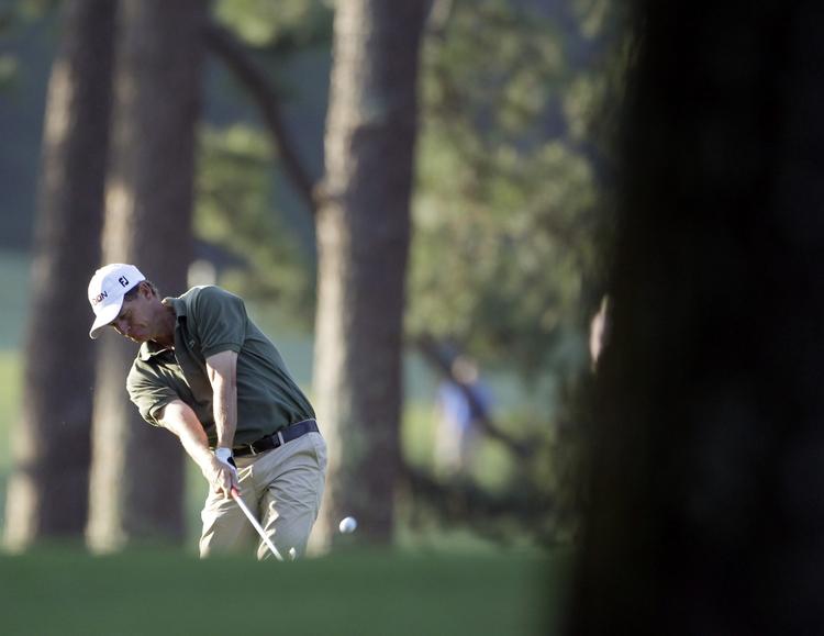 svært. Anders Hansen kom ikke i gang på bedste måde i Masters i Augusta. 