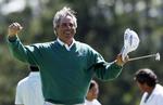 Glad. »Det var en meget, meget magisk dag«, siger Fred Couples om sin førsteplads efter to gode runder. 