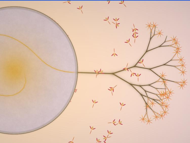 Organisk. I 'Eufloria' skal man erobre små planeter og bevokse dem med sine træer. Et unikt look for et i bund og grund traditionelt, men velgjort strategispil. 