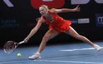 Kamp. Caroline Wozniacki kæmpede bravt i Farum. 