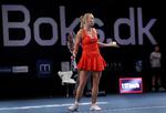 Brok. En linjedommer fik et par ord med på vejen af Wozniacki under fredagens semifinalen i Farum. 