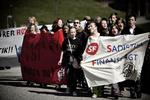 Modstand. Det var alt andet en støtte, en grupppe unge socialister ville bidrage med, da de mødte op ved SF's landsmøde. 
