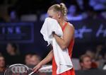 stimer. Foran, bagud, foran og så sluttede det med nederlag for Caroline Wozniacki. 