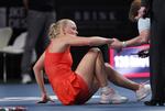 skadet. Anklen har ikke taget skade, så Caroline Wozniacki er klar til at følge sit planlagte program. 