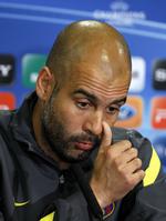 trænerskifte. Pressemødet før kampen mellem Chelsea og FC Barcelona kom mest til at handle om Barcelona-træner Pep Guardiolas fremtid. 
