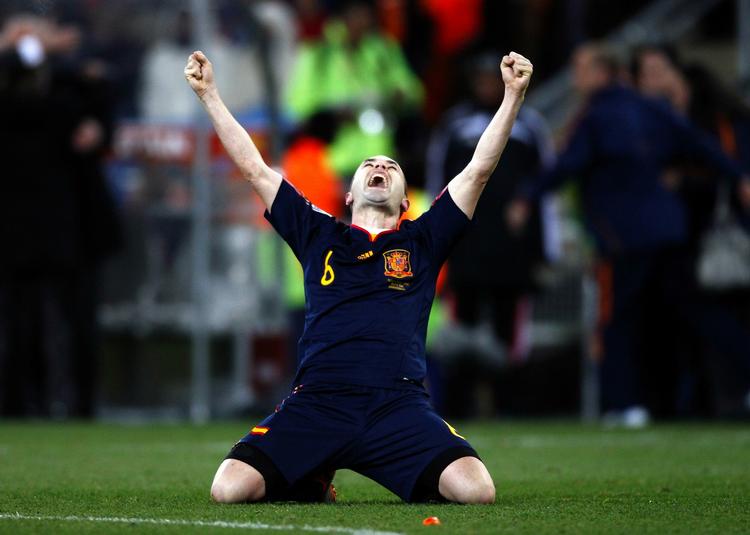 Matchvinder. Andres Iniesta var på pletten for 'det nye Tyskland' i den forlængede spilletid i VM-finalen 2010 mod Holland. 