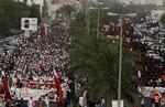 Protester. Tusindvis af demonstranter er på gaden i Manama for at protestere mod styret i Bahrain. 