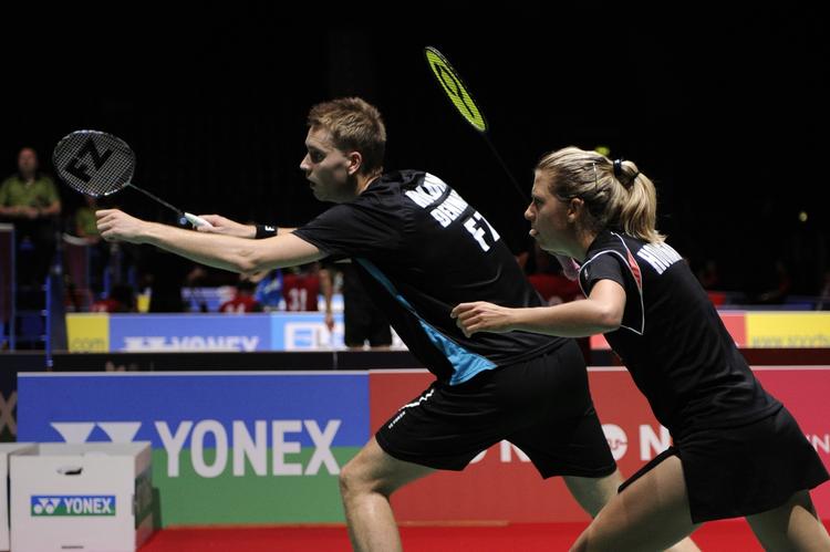 nederlag. Mads Pieler Kolding og Julie Houmann slog sig overraskende frem til EM-finalen, men danskerne havde ikke heldet med sig mod et polsk par. 