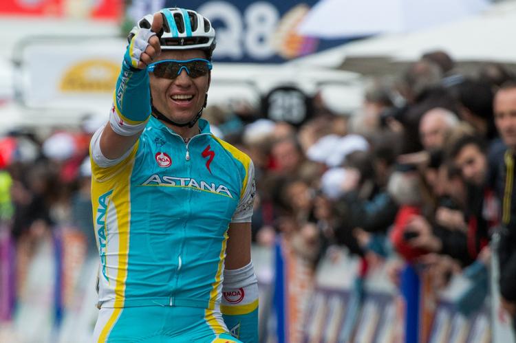 Jubel. Maxim Iglinsky scorede karrierens største sejr med triumfen i Liege-Bsstogne-Liege. 