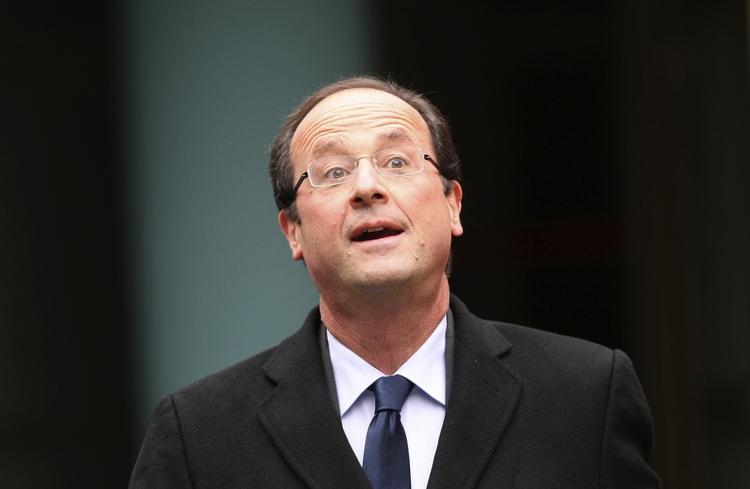 Valg. Socialisten François Hollande afgav sin stemme til præsidentvalget i Tulle i Frankrig i dag. 