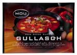 SALTET. Mous Gullaschsuppe indeholder 1,5 gram salt per 100 gram - det samme som en pose Kims Sour Creme &amp; Onion chips. (PR-foto) 