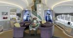 VELKOMMEN. Sådan ser 'loungen' ud på på Boeings 747-8 privatfly. 