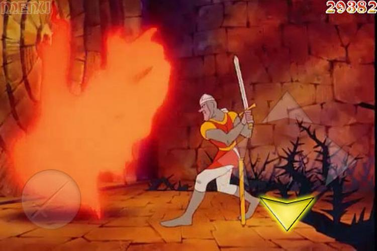 Hult. Animationerne er stadigvæk flotte i Dragon's Lair, men gameplay og styring halter gevaldigt efter. 