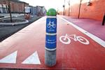 Lukning. Cykling forbudt på den røde cykelsti siger Københavns Kommune. 