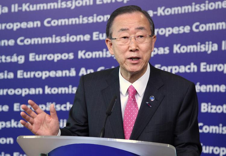 Bekymret. FN's generalsekretær, Ban Ki-moon, er dybt bekymret over den fortsatte uro i Syrien. 