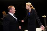 vælgertilslutning. Hvis der var valg i dag ville statsministeren ikke være Helle Thorning-Schmidt (S), men Lars Løkke Rasmussen (V). 