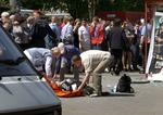 TERROR. Politiet i Ukraine er overbevidste om, at bombeangrebene i Dnipropetrovsk i går var terrorhandlinger. 