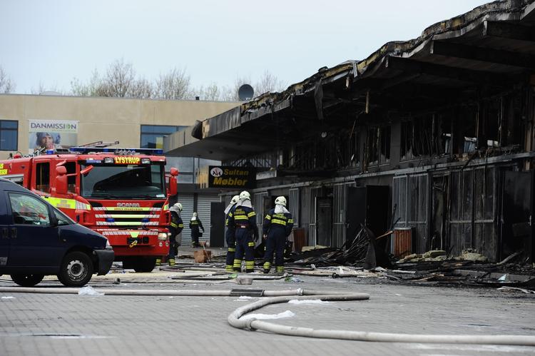 ramt. Branden i Bazar Vest i Aarhus brød ud ved 5-tiden i morges. 