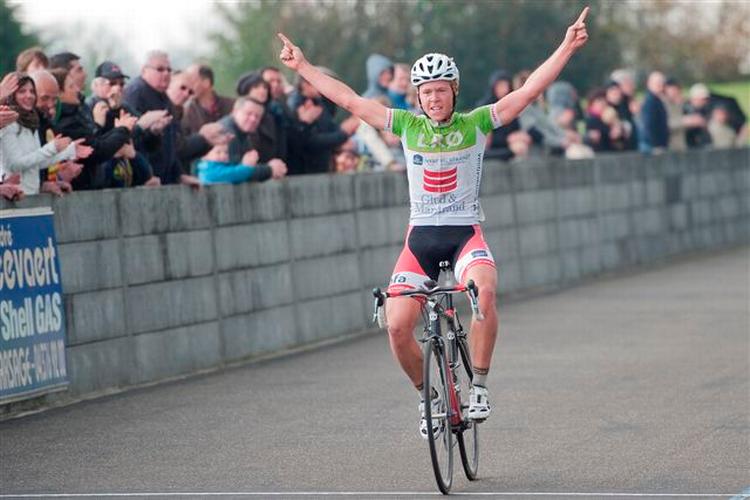 talent. Michael Valgren kommer først over stregen i U23 rytternes Liège-Bastogne-Liège. Valgren er den mest scorede dansker på den europæiske rangliste. Arkivfoto: Sportfoto.be 