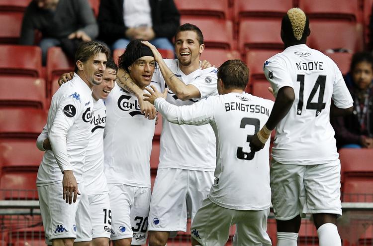 Tophold. Tre gange havde FCK-spillerne grund til at juble i Parken i dag. 