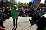 Kampdag. Helle Thorning-Schmidt fik pludseligt sit program ændret i dag. 