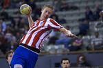MODSTANDER. Efter at have tabt med tre mål i den første kamp scorede Nikolaj Markussen otte mål, da Atletico Madrid vandt med syv i returkampen over Cimos Koper. 