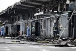 Dødsbrand. Dele af indkøbscentret Bazar Vest i Aarhus er brændt ned. Politiet mener, at der var tale om forsikringssvindel. 