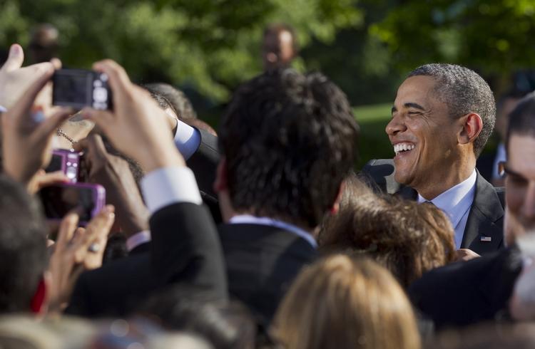 Økonomi. Barack Obama har en del at smile over - men der er også et par sorte skyer på den økonomiske himmel. 