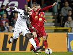 Mesterskabsnøgler: FCK-topscorer Dame N'Doye reddede et point i Parken i aftes, men kom til kort tidligere på ugen i den direkte duel med FCN og den bomstærke  landsholdsspiller Andreas Bjelland, der organiserer FCN-defensiven forbilledligt. 