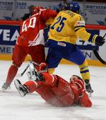 Utilfredsstillende. Jesper Jensen (40) fra den tyske klub Hamburg Freezers var en af de spillere, der præsterede under niveau i 1. periode. 