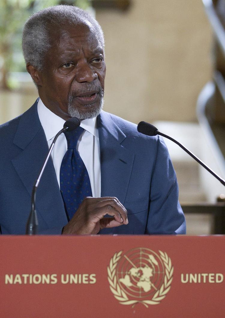 The UN Joint Special Envoy to Syria Kofi Annan who has warned that Syria could descend into civil war, and that the UN Observer Mission may be last chance to avoid it. Denmark is sending 10 observers. 